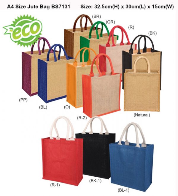 A4 Size Jute Bag (BS7131)