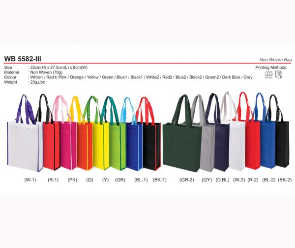 4 size non woven bag color