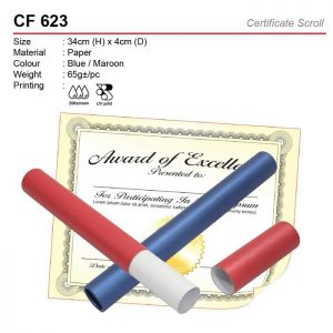 certificate scroll CF623