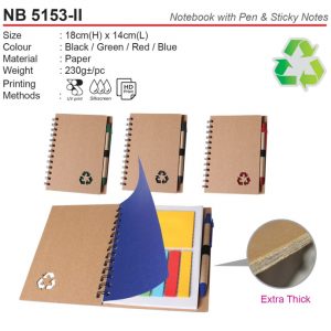 Eco Notebook with Pen & sticky notes(NB5153-II)
