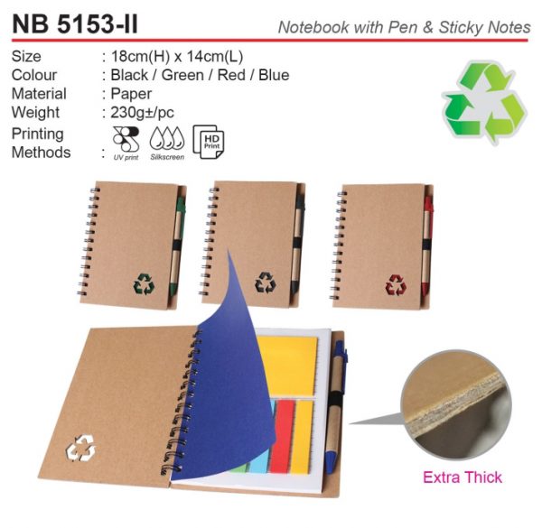 Eco Notebook with Pen & sticky notes(NB5153-II)