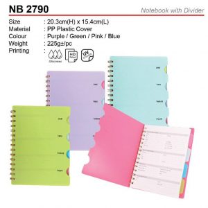 Notebook with divider (NB2790)