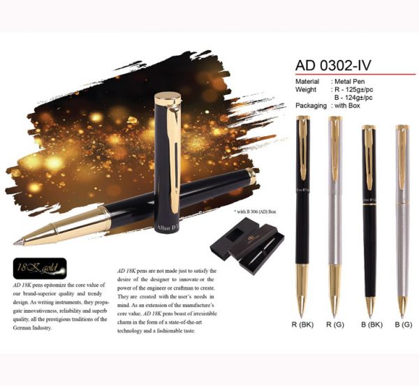 Branded metal pen AD0302-IV