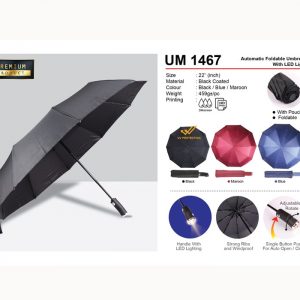 Foldable Umbrella with LED Light (UM1467)