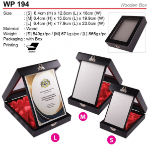 wooden box plaque WP194