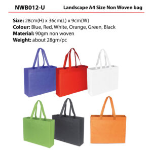 Landscape A4 Size Non woven bag (NWB012-U)